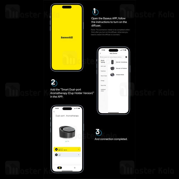خوشبو کننده هوا هوشمند خودرو بیسوس Baseus Wisdom CNZX050001 به همراه دو رایحه