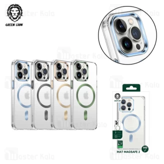 قاب محافظ مگ سیف گرین لاین آیفون Apple iPhone 13 Pro Max Green Lion Matt Magsafe 2