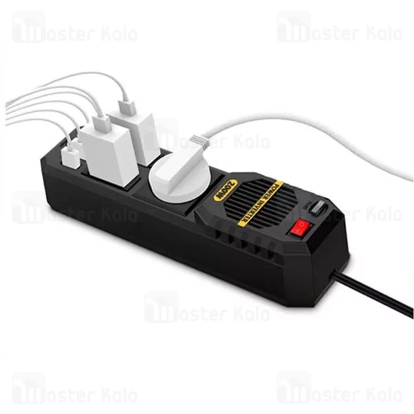 چند راهی برق و شارژر گرین لاین Green Lion Stark Plus دارای 4 پورت