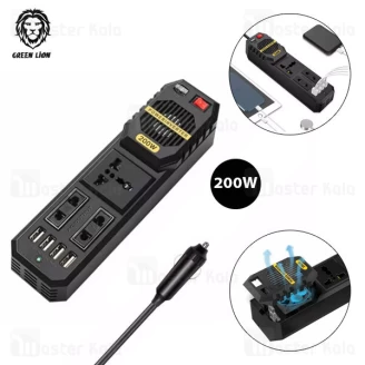 شارژر فندکی و چند راهی برق خودرو گرین لاین Green Lion Stark Plus دارای 4 پورت