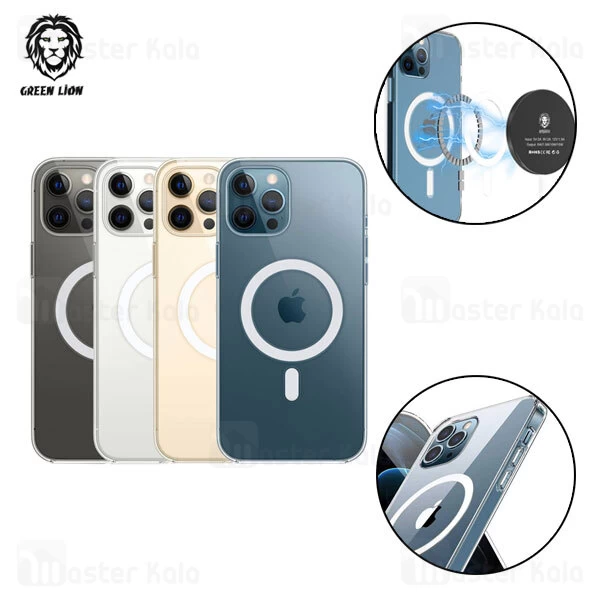 قاب محافظ مگنتی گرین لاین آیفون Apple iPhone 12 Pro Green Lion Anti-Shock