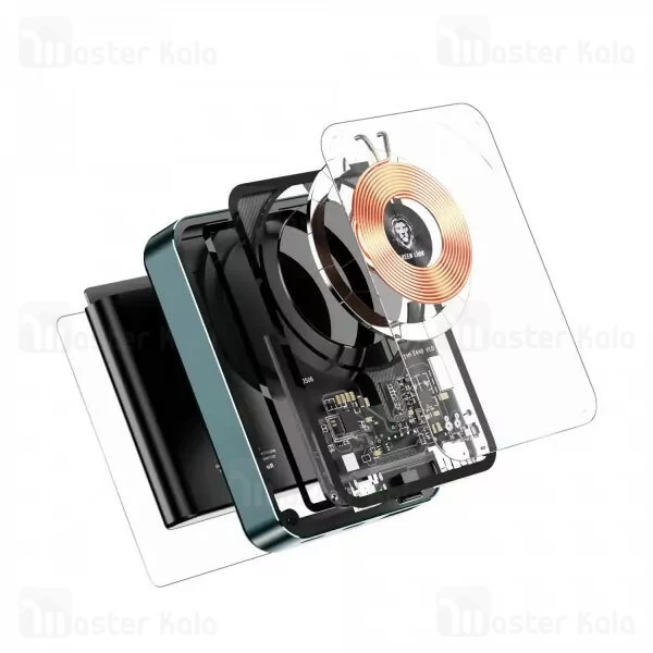 پاوربانک وایرلس 10000 مگ سیف Green Lion Transparent MagSafe توان 22.5 وات