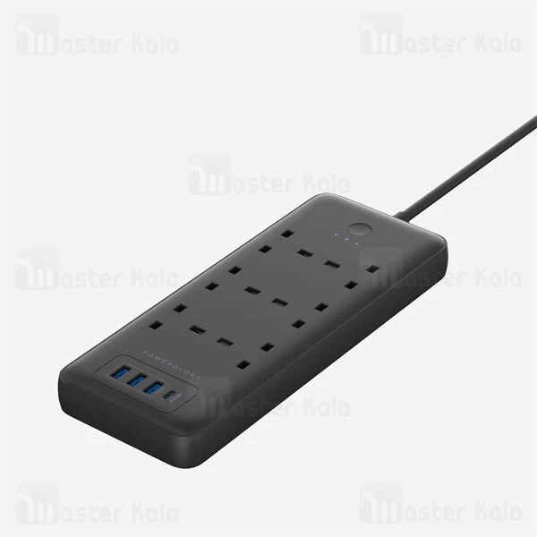 چند راهی برق و شارژر هوشمند پاورولوژی Powerology Smart Multiport Socket PSMSUPD دارای 4 پورت