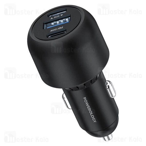 شارژر فندکی پاورولوژی Powerology Ultra Quick Car Charger PCCSR007 توان 130 وات