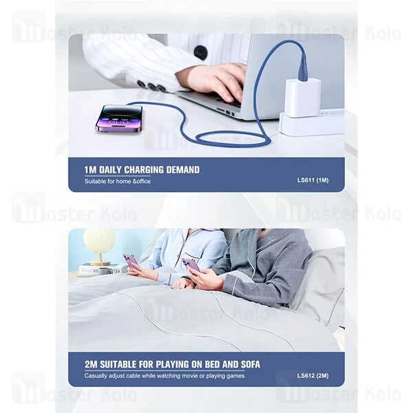 کابل Type C الدینیو LDNIO LS611 به طول 1 متر توان 25 وات