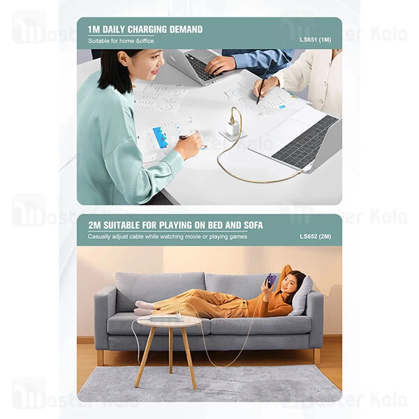 کابل لایتنینگ الدینیو LDNIO LS651 به طول 1 متر توان 30 وات