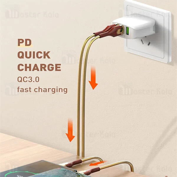 کابل میکرو یو اس بی الدینیو LDNIO LS681 به طول 1 متر توان 30 وات