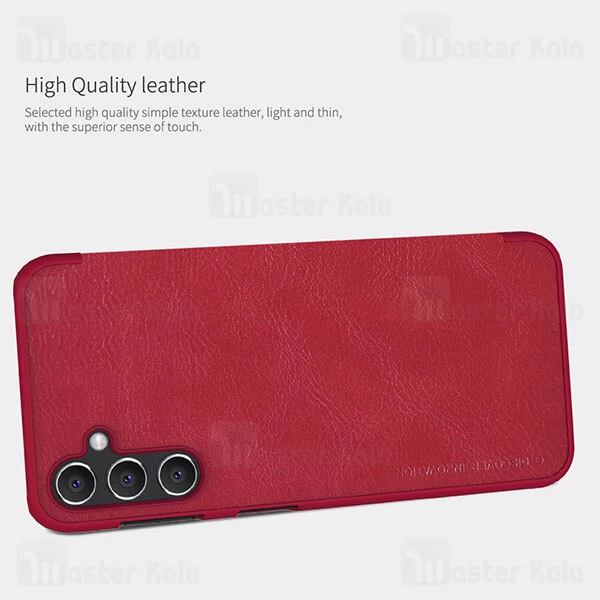 کیف چرمی نیلکین سامسونگ Samsung Galaxy A14 5G Nillkin Qin Leather Case