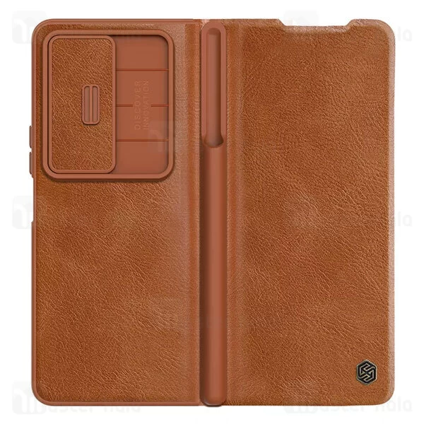 کیف چرمی نیلکین سامسونگ Samsung Galaxy Z Fold 4 5G Nillkin Qin Pro Leather Case دارای محافظ دوربین