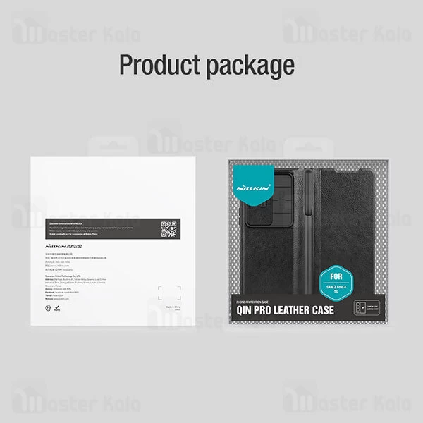 کیف چرمی نیلکین سامسونگ Samsung Galaxy Z Fold 4 5G Nillkin Qin Pro Leather Case دارای محافظ دوربین