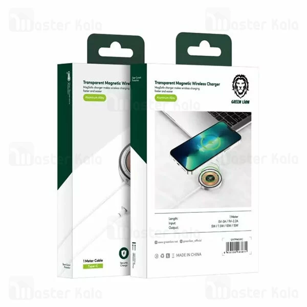 شارژر وایرلس مگنتی گرین لاین Green Lion توان 15 وات
