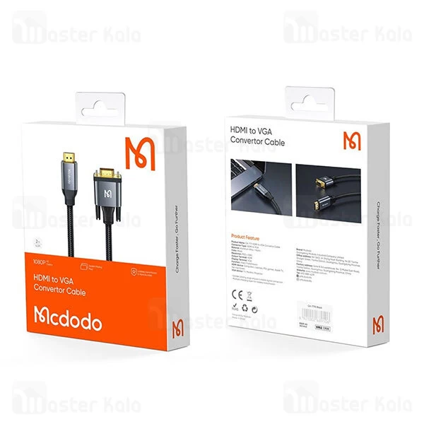 کابل HDMI به VGA مک دودو Mcdodo CA-7770 HDMI To VGA Convertor Cable 2M HD طول 2 متر