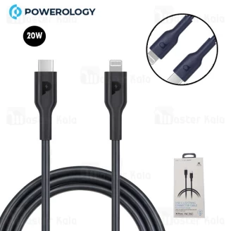 کابل لایتنینگ به Type C پاورولوژی Powerology PWCTL1M طول 1.2 متر توان 20 وات