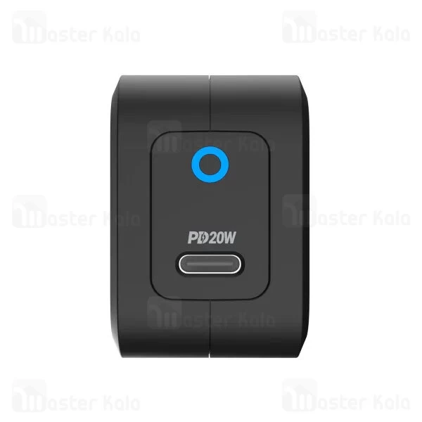 شارژر دیواری پاورولوژی Powerology Ultra-Compact PD GaN Charger EU P20WGNEUBK توان 20 وات