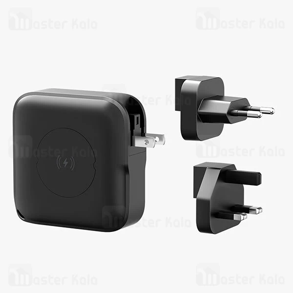 پاوربانک وایرلس 10000 شارژر دیواری پاورولوژی Powerology Wall Charger PPBCHA11-BK توان 20 وات