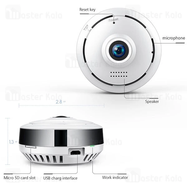دوربین نظارتی هوشمند پاورولوژی Powerology Wifi Panoramic Camera PFIPCWH