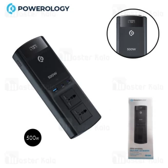 چند راهی برق خودرو پاورولوژی Powerology Universal Multi-Port Car Inverter PCCSR008 توان 500 وات
