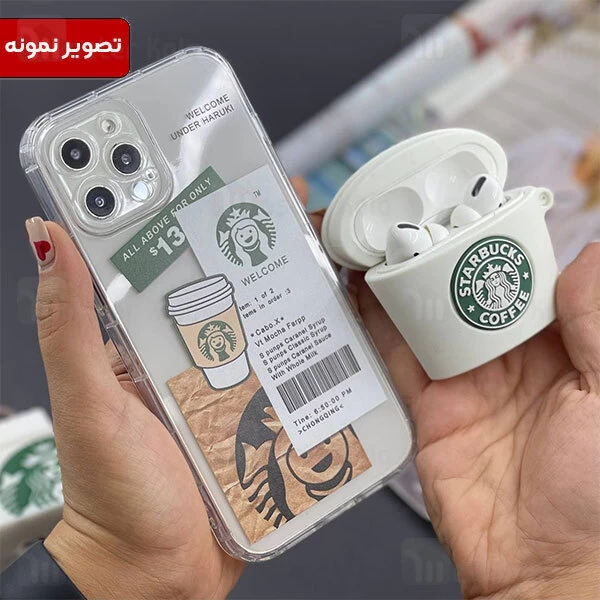 قاب فانتزی شفاف آیفون Apple iPhone 12 Pro طرح استارباکس