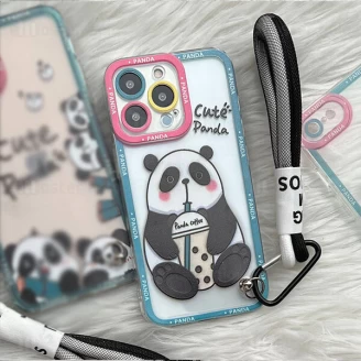 قاب فانتزی شفاف آیفون Apple iPhone 12 Pro Max طرح پاندا