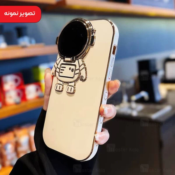 قاب فانتزی استند دار آیفون Apple iPhone 14 Pro Max طرح فضانورد دوربینی دارای محافظ دوربین