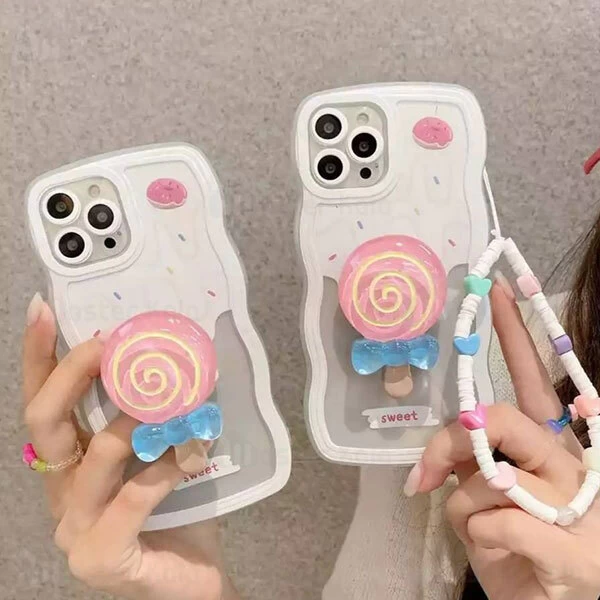 قاب فانتزی آیفون Apple iPhone 12 Pro طرح بستنی و آبنبات دارای بند