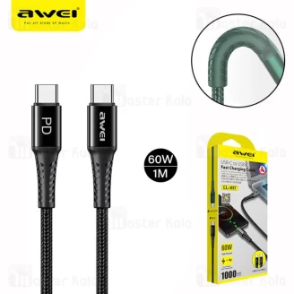 کابل Type C به Type C اوی Awei CL-111T طول 1 متر توان 60 وات