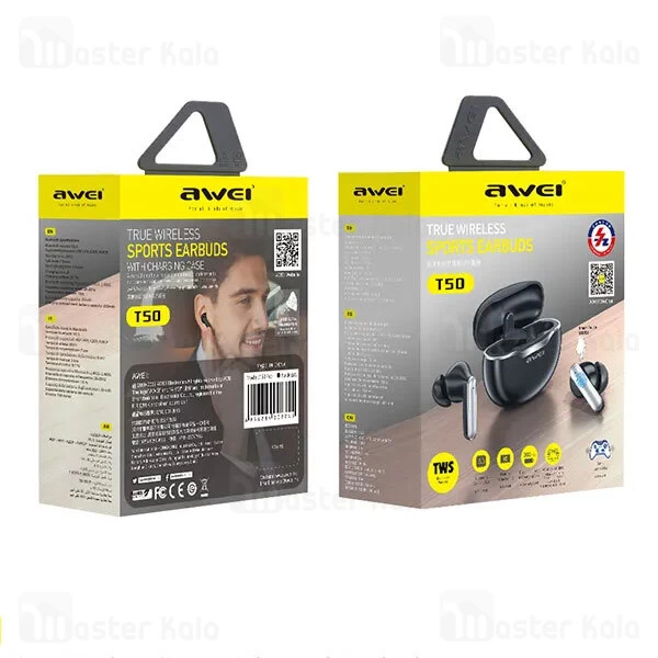 هندزفری بلوتوث دوگوش اوی Awei T50