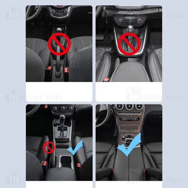 جا لیوانی و هاب شارژ ماشین بیسوس Baseus CRCWH-A01 Car Organizer Cup Holder Charging 2x USB HUB