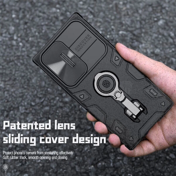 گارد محافظ ضد ضربه Samsung Galaxy S23 Ultra Nillkin CamShield Armor Pro Case دارای محافظ دوربین