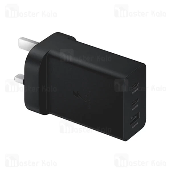 شارژر اصلی سوپر فست شارژ سامسونگ Samsung EP-T6530 Trio توان 65 وات دو شاخه UK
