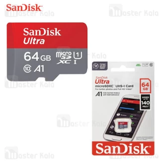 کارت حافظه میکرو اس دی 64 گیگابایت SanDisk C10 U1 A1 S 653X 140MB Full HD