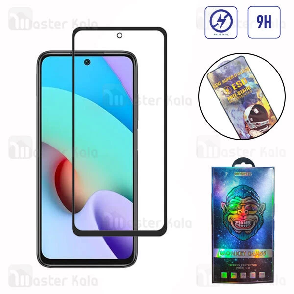 گلس تمام صفحه تمام چسب Xiaomi Redmi Note 11 4G / Redmi 10 / 10 Prime SDG ESD Anti Static Glass