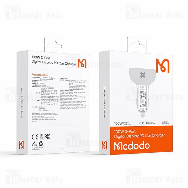 شارژر فندکی مک دودو Mcdodo CC-2310 توان 100 وات