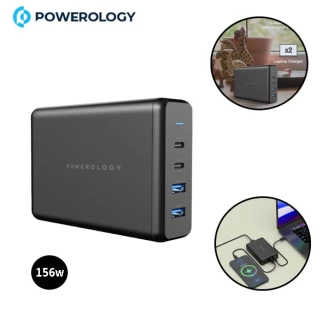 هاب شارژر 4 پورت پاورولوژی Powerology power terminal P156PDQCUKBK توان 156 وات