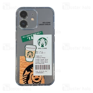 قاب فانتزی آیفون Apple iPhone 12 شفاف طرح استارباکس