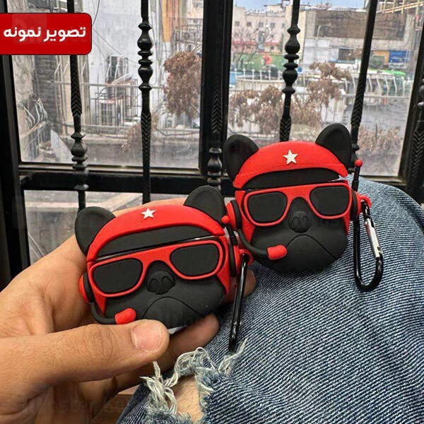 کاور محافظ فانتزی ایرپاد Apple AirPods 1 / 2 طرح بولداگ خلبان