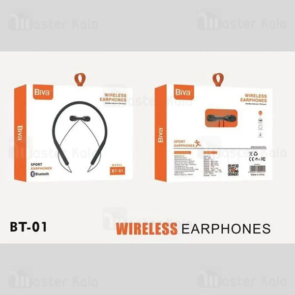 هندزفری بلوتوث گردنی بیوا Biva BT-01