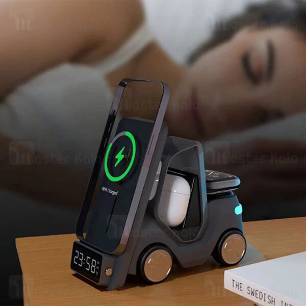 استند و شارژر وایرلس گرین لاین Green Lion Forklift 5 IN 1 توان 15 وات