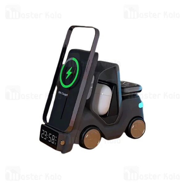 استند و شارژر وایرلس گرین لاین Green Lion Forklift 5 IN 1 توان 15 وات