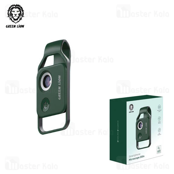 لنز میکروسکوپی موبایل گرین لاین Green Lion Smartphone Microscope 200x دارای زوم 200 برابری