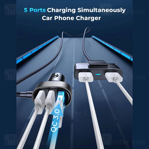 شارژر فندکی جویروم Joyroom JR-CL03 Pro همراه کابل اکستنشن توان 45 وات