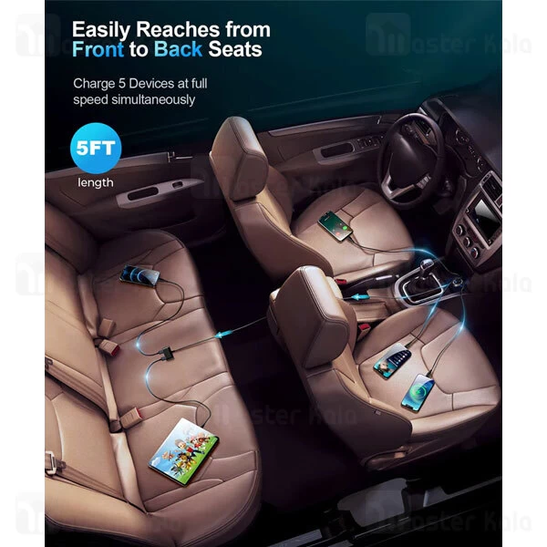 شارژر فندکی جویروم Joyroom JR-CL03 Pro همراه کابل اکستنشن توان 45 وات