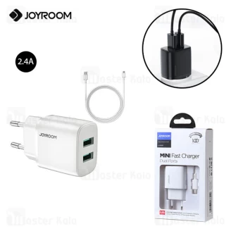 شارژر دیواری جویروم Joyroom L-2A123 شدت جریان 2.4 آمپر با کابل