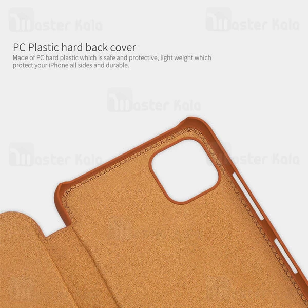 کیف چرمی نیلکین سامسونگ Samsung Galaxy A22 5G / F42 5G Nillkin Qin Leather Case دارای محافظ دوربین