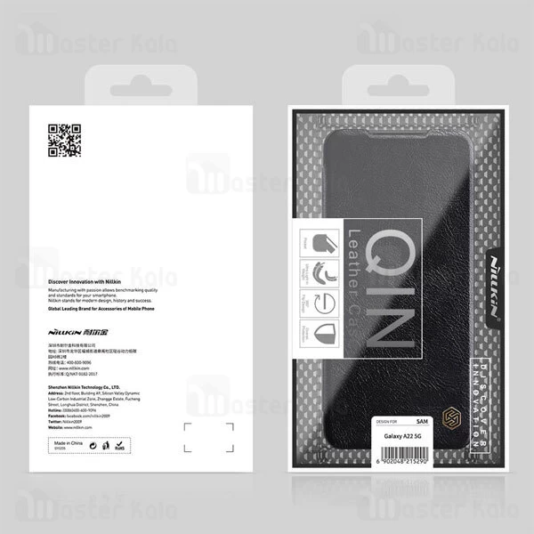 کیف چرمی نیلکین سامسونگ Samsung Galaxy A22 5G / F42 5G Nillkin Qin Leather Case دارای محافظ دوربین