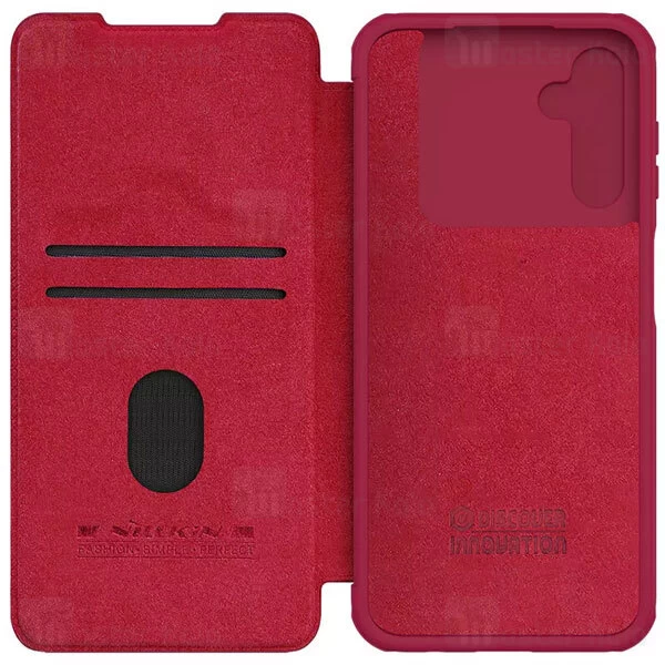 کیف چرمی نیلکین سامسونگ Samsung Galaxy A24 4G Nillkin Qin Pro Leather Case دارای محافظ دوربین