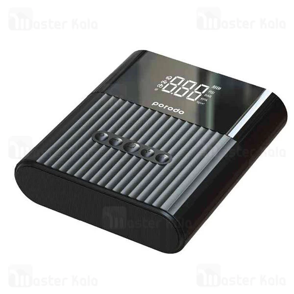 پاوربانک و کمپرسور باد و جامپ استارتر خودرو 8800 میلی آمپر Porodo Multi Function Jump Starter