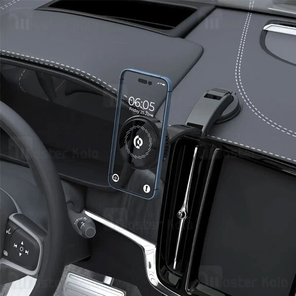 هولدر و شارژر وایرلس چند کاره پاورولوژی Powerology MagSafe Charger PCCSR010 توان 15 وات