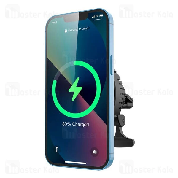 هولدر و شارژر وایرلس چند کاره پاورولوژی Powerology MagSafe Charger PCCSR010 توان 15 وات