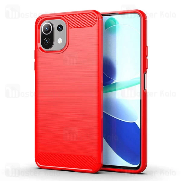 قاب طرح فیبر کربنی شیائومی Xiaomi Mi 11 Rugged Armor Fiber Carbon